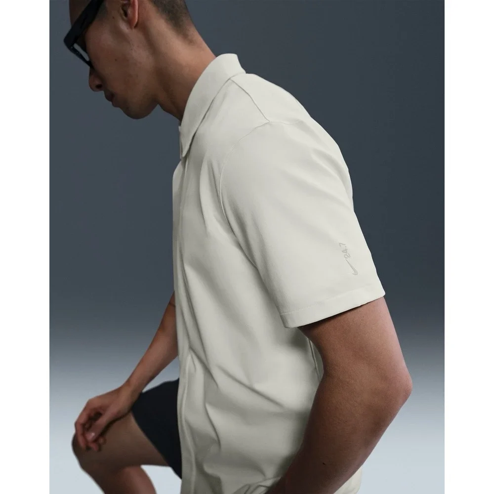 Nike 24.7 Perfect Stretch‎ Men's S Dri-FIT Top Short Sleeve HQ6958-133 Bone NEW